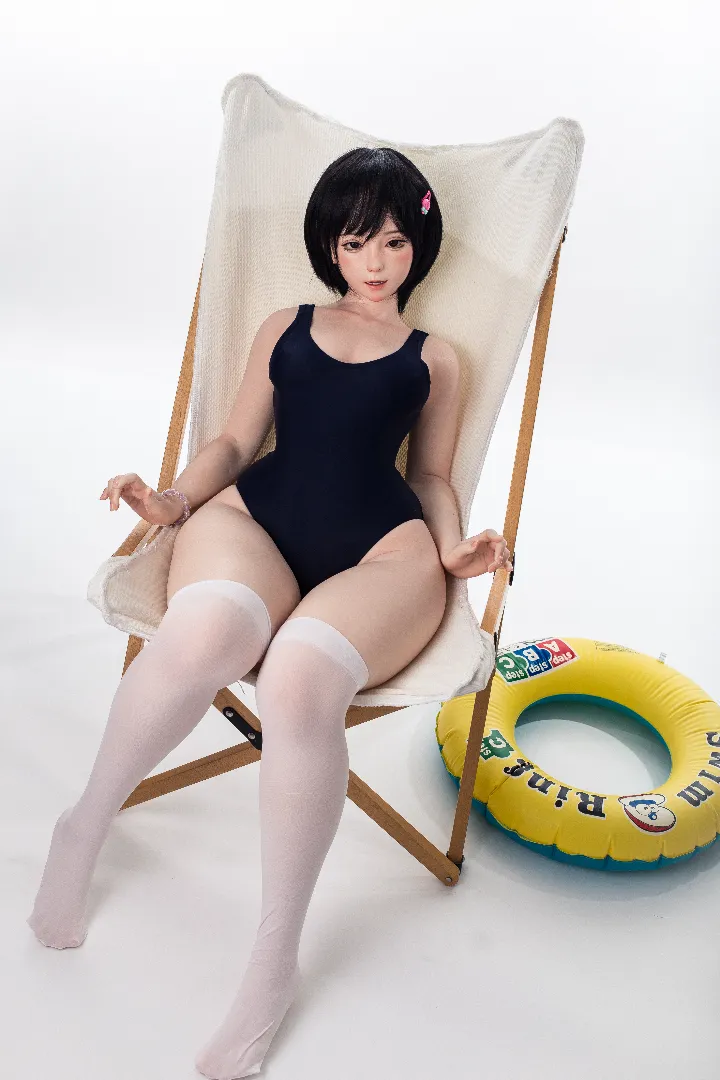 125cm (4ft1) Petite Cup Real Skin Texture Silicone Sex Doll Sana, ROS Head